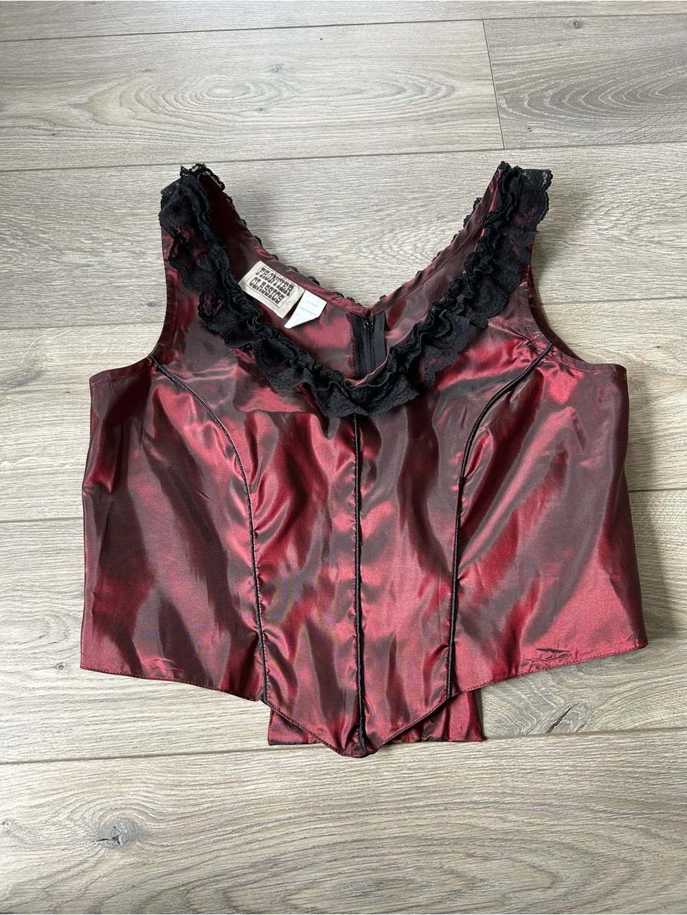 Frontier Classics Purple / Black Iridescent Corset / Bustier Top Size XL